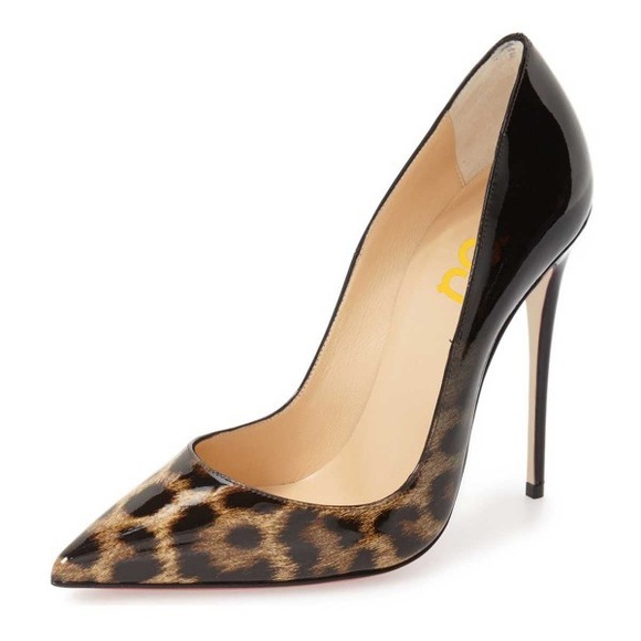 FSJ Shoes - FSJ Cheetah print gradient stilettos